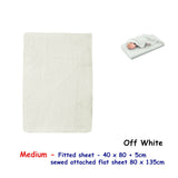 NNEDSZ Off White Bassinet Fitted Sheet with a Flat Sheet Sewed Attached