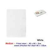 NNEDSZ White Bassinet Fitted Sheet with a Flat Sheet Sewed Attached