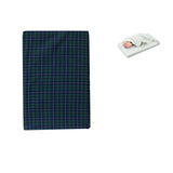 NNEDSZ Tartan Blue Green Bassinet Fitted Sheet with a Flat Sheet Sewed Attached
