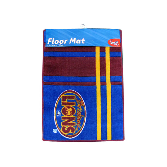 NNEDSZ AFL Brisbane Lions Rubber Backed Floor Mat 55 x 85 cm