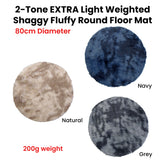NNEDSZ 2-Toned Extra Light Weighted Shaggy Fluffy Floor Mat Navy