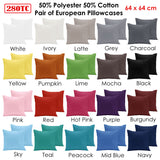NNEDSZ Pair of  280TC Polyester Cotton European Pillowcases Navy