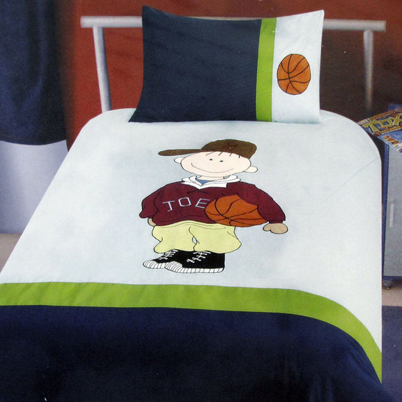 NNEDSZ Dude Basketball Embroidered Quilt Cover Set Single