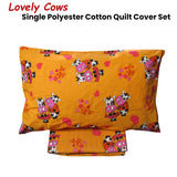 NNEDSZ Lovely Cows Polyester Cotton Quilt Cover Set Single