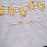 NNEDSZ Five Little Ducks Embroidered Polyester Cotton Bassinet Size Sheet Set