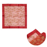 NNEDSZ Christmas Red Rosie Sheer Organza Glitter Table Cloth Topper 90 x 90 cm