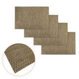 NNEDSZ Choice Set of 4 PVC Table Placemats Diamonds Gold