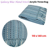 NNEDSZ Galaxy Blue Hand Stitch Acrylic Throw Rug 110 x 140 cm
