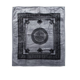 NNEDSZ 1000GSM Olympia Greek Key Luxury Quality 2 Ply Mink Blanket Queen Grey