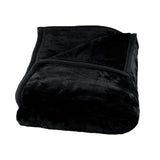 NNEDSZ 1000GSM Luxury Quality 2 Ply Mink Blanket Black 200 x 240 cm