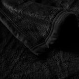 NNEDSZ 1000GSM Luxury Quality 2 Ply Mink Blanket Black 200 x 240 cm