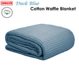 NNEDSZ Cotton Waffle Blanket Dusk Blue King