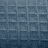 NNEDSZ Cotton Waffle Blanket Dusk Blue King
