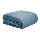 NNEDSZ Cotton Waffle Blanket Dusk Blue Single