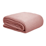 NNEDSZ Cotton Waffle Blanket Dusty Pink Queen