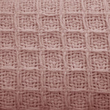 NNEDSZ Cotton Waffle Blanket Dusty Pink Queen