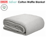 NNEDSZ Cotton Waffle Blanket Silver Queen