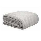 NNEDSZ Cotton Waffle Blanket Silver Single