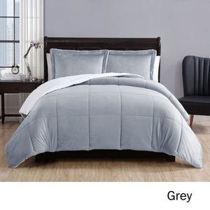 NNEDSZ 3 Piece Micro Mink Comforter Set Grey King