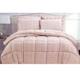 NNEDSZ Seersucker Comforter Set Queen Light Pink