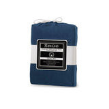 NNEDSZ Revive Blue 100% Cotton Jersey Super Soft Fitted Sheet Combo Set Double 38cm Wall