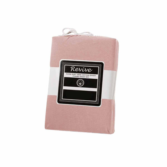 NNEDSZ Revive 100% Cotton Jersey Combo Set Blush King