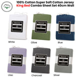 NNEDSZ Revive 100% Cotton Jersey Combo Set Olive King