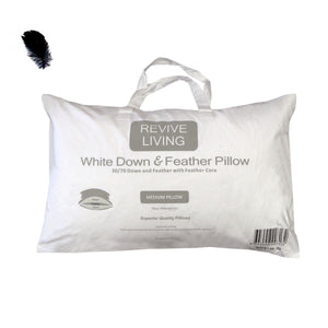 NNEDSZ 70% Feather 30% Down Superior Medium Standard Pillow 48 x 73 cm
