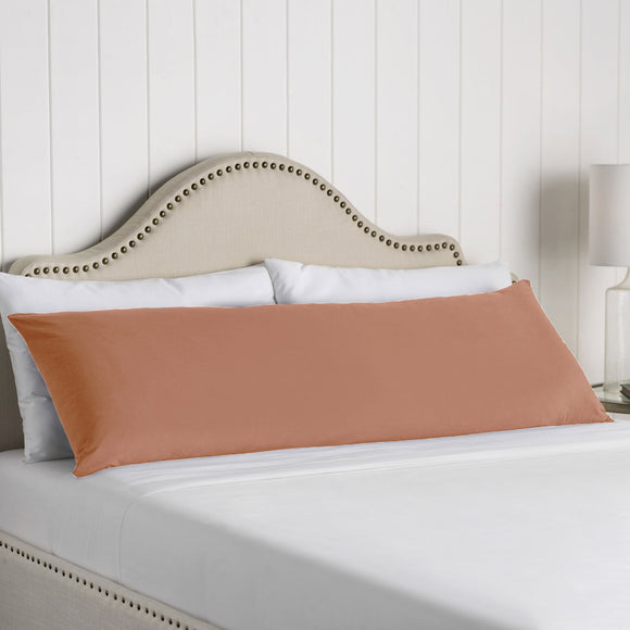 NNEDSZ 100% Cotton Body Pillowcase Ash Coral