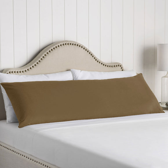 NNEDSZ 100% Cotton Body Pillowcase Brown
