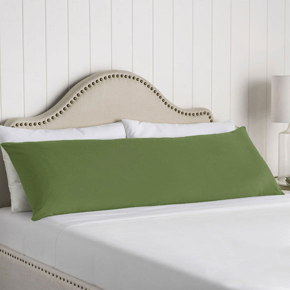 NNEDSZ 100% Cotton Body Pillowcase Dark Green