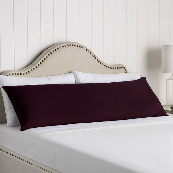 NNEDSZ Artex 100% Cotton Body Pillowcase Eggplant