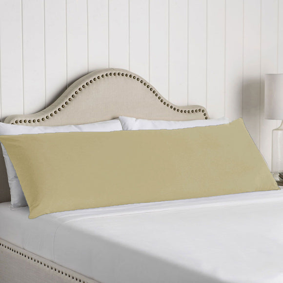 NNEDSZ 100% Cotton Body Pillowcase Light Taupe