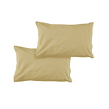 NNEDSZ Pair of Solid Colour Microfiber Standard Pillowcases 48x73cmx15cm (Flap) Gold