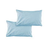 NNEDSZ Pair of Solid Colour Microfiber Standard Pillowcases 48x73cmx15cm (Flap) Sky