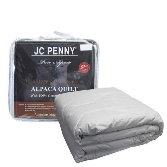 NNEDSZ 500GSM Alpaca Quilt with Cotton Japara Cover - Double