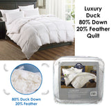 NNEDSZ Luxury Duck 80% Down 20% Feather Quilt Queen