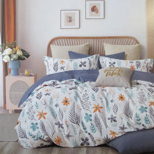 NNEDSZ 300TC Adriana Reversible Cotton Quilt Cover Set King