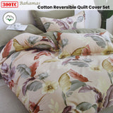 NNEDSZ 300TC Bahamas Taupe Reversible Cotton Quilt Cover Set King
