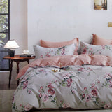 NNEDSZ 300TC Caterina Reversible Cotton Quilt Cover Set Queen