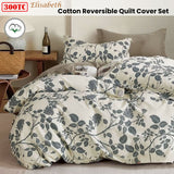 NNEDSZ 300TC Elisabeth Reversible Cotton Quilt Cover Set Queen