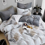 NNEDSZ Leaves Reversible Quilt Cover Set Queen