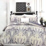 NNEDSZ 250TC Cotton Reversible Quilt Cover Set Elizabeth Queen