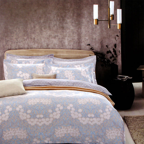 NNEDSZ 250TC Florence Cotton Reversible Quilt Cover Set Queen