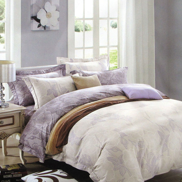 NNEDSZ 250TC Gilmore Cotton Reversible Quilt Cover Set Queen