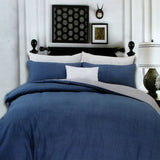 NNEDSZ 250TC Halifax Cotton Reversible Quilt Cover Set Queen