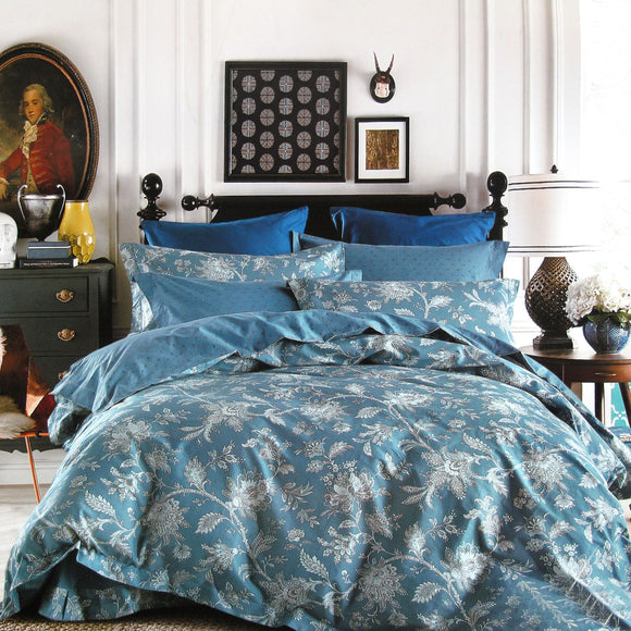 NNEDSZ 250TC Oliver Cotton Reversible Quilt Cover Set King