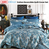 NNEDSZ 250TC Oliver Cotton Reversible Quilt Cover Set King