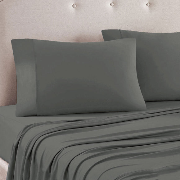 NNEDSZ Art Terrace Microfiber Sheet Set Queen 33cm Wall Grey