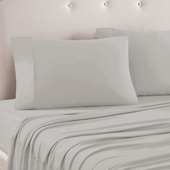 NNEDSZ Art Terrace Microfiber Sheet Set King 33cm Wall Taupe